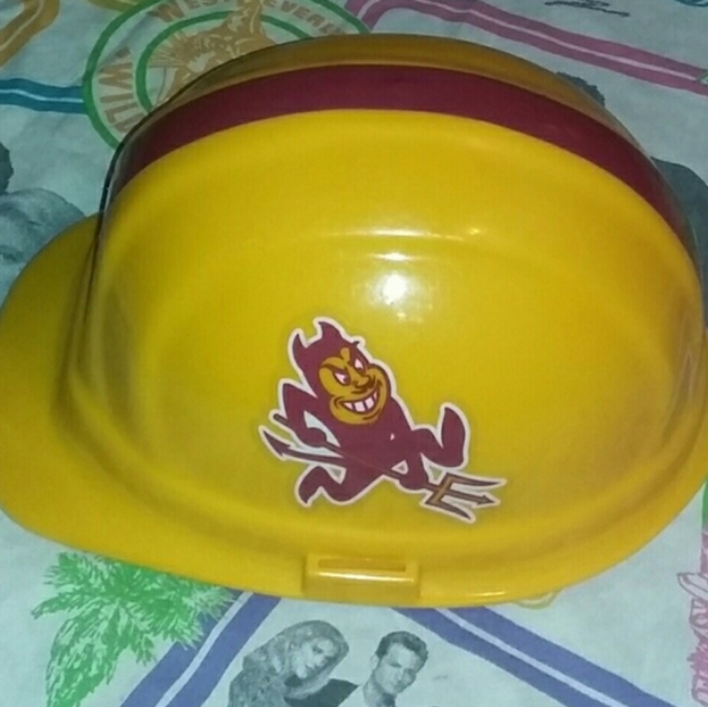 NCAA Yellow and Maroon Hard Hat with Sun Devil Logo